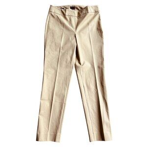 Talbots Pants Womens 8 Khaki Chatham Ankle Career Straight Leg Side Zip Classic